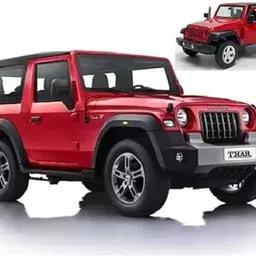 ramshree Die-Cast Thar Toy Car – Openable Doors, Red SUV Model-picture-19