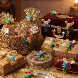 akp Handmade Foam Flowers Bunch for Gift Packaging, Hamper for Wrapping Decoration Multicolor Rose Artificial Flower image 5