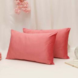 the conversion Pink Solid 200 TC Velevt 2 Pillow Covers-picture-9