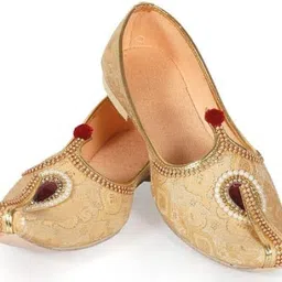 eco friendly Wedding Wear Golden Heritage Majestic Royale Sherwani Jutti – Legacy Edition Jutis For Men image 1