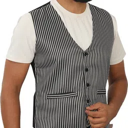 abc garments Striped Men Waistcoat image 3