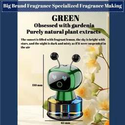 wleworldlookenterprises ™ Green Helicopter Car Aroma Diffuser Air Freshener Perfume Car Dashboard Diffuser image 2