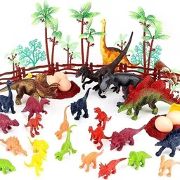 delite New Dinosaur Park 31 Dino Mini Figures with Jurassic Play Mat and Accessories-picture-28