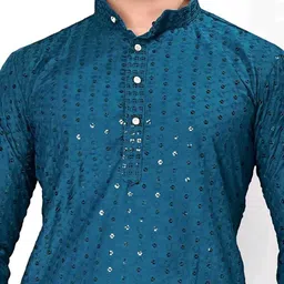 jilani traders Men Viscose Rayon Kurta Pyjama Set image 3