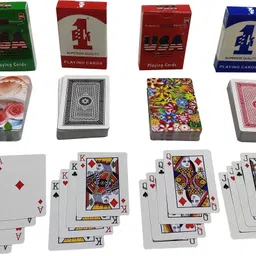 gift collection USA Gold and Number 1 Premium Plastic Coated Playing Cards with 4 Set of Cards-picture-22