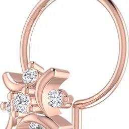 avsar Elina 18kt Diamond Rose Gold Nose Wire image 2