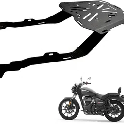 acube mart Top Rack Carrier Plate Expedition for Luggage Backrest for RE Meteor 350 Bike Fairing Kit image 1