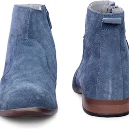 pillaa Men’s Suede Leather Ankle Length Boots with Side Zipper | Boots For Men image 3