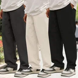 tromko Men Regular Fit Multicolor Cotton Blend Trousers image 1