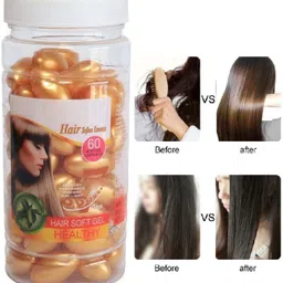PROFESSIONAL Vitamin E Hair Softener Gel Capsule 60 G Capsules For Hair-image-14