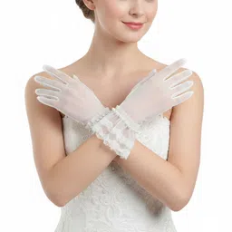 proberos Embellished Evening Women Gloves-picture-40