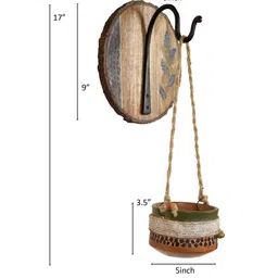 aakriti art creations Jute Embellished Na Hanging Planter image 3