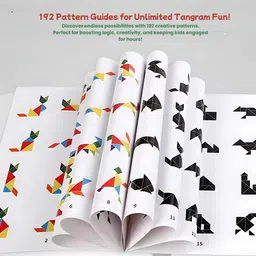 kidobrains Magnetic Tangram Puzzle Book for Kids | Travel Brain Game | Montessori Toy image 2