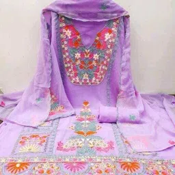 styleflora Unstitched Georgette Salwar Suit Material Embroidered image 5