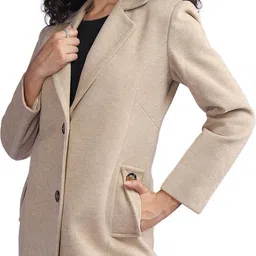 plagg Tweed Solid Coat For Women image 3