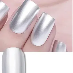 evererin Silver Nail Polish Mirror Effect Nail metallic Silver image 3