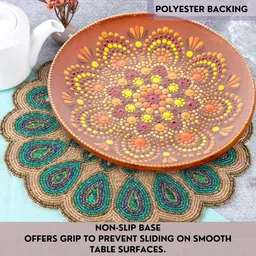 craftsnagri Round Pack of 2 Table Placemat image 4