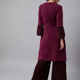 athena Suede Solid Coat For Women image 2