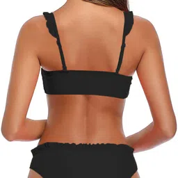 aayanbaby Self Design Women Black Swimsuit image 2