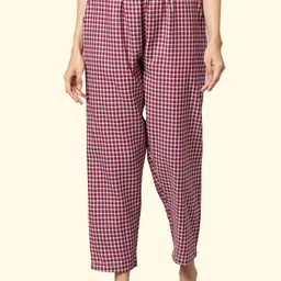 kryptic Pure Cotton Mid rise relaxed fit lounge pant with side pocket Women Pyjama-picture-11