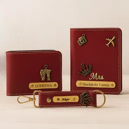 Men & Women Casual Red Artificial Leather Wallet-image-49