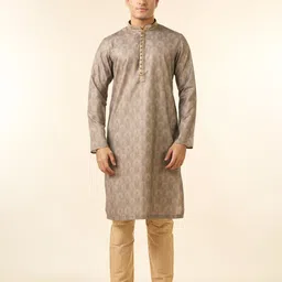 diwas by manyavar Men Cotton Blend Kurta Pyjama Set-picture-38