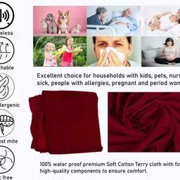 khoda Double Size Fitted Terry Cotton Breathable, Stretchable, Waterproof Mattress Cover image 4