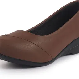 fausto Wedge Heel Slip-On Ballerina Shoes|Elegant Work Flats|Formal Shoes Slip On For Women image 3