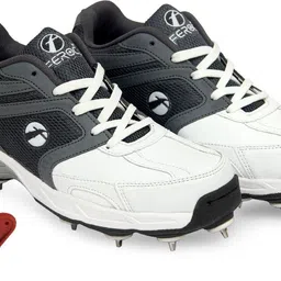 feroc White Grey T20 Light Weight Spikes Cricket Shoes For Men image 4