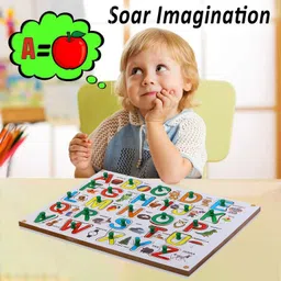 gamloid Creative Puzzle Digital Wooden Learning Jigsaw Letter Alphabet Educational Toys-picture-12