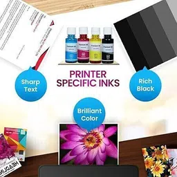 MWNAB Refill Ink GT51 & GT52 for HP Ink Tank 115 310 315 319 410 415 416 419 Printer Black + Tri Color Combo Pack Ink Cartridge image 4