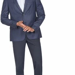 ad by arvind Men Solid Single Breasted Formal Blazer image 4