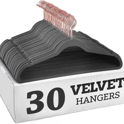 ashandroh Velvet Hangers Premium Suit Hangers Ultra Thin Space Saving 360 Degree Plastic Dress Pack of 30 Hangers For Dress-picture-26