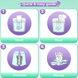 wowcast Baby Two Hands and Two Feet Casting Kit 0-9 Months,Newborn 3D Hand Casting Kit image 3