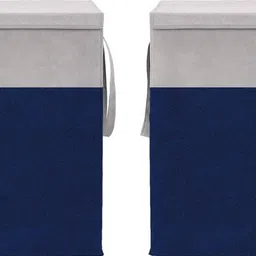 tiarakrafts 70 L White, Grey, Dark Blue Laundry Basket-picture-37