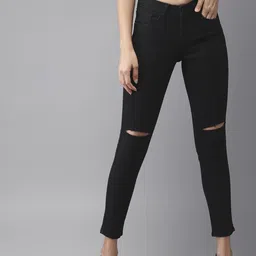1daystreet Women Skinny High Rise Black Jeans-picture-30