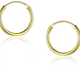 SIVYAA Hoop Bali Earring | Pure 925 Sterling Silver in Gold Finish Sterling Silver Hoop Earring, Huggie Earring, Earring Set-picture-35