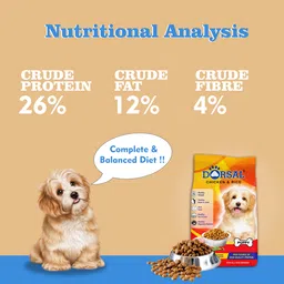 dorsal DOG FOOD (PUPPY) Chicken, Rice 3.3 kg (3x1.1 kg) Dry Young Dog Food image 3