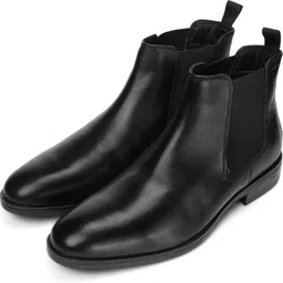 thomas crick Chelsea Genuine Leather Slip-On Boots with Cushioned Ortho Insole Boots For Men image 4