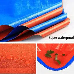 tenthouse NEW TARPAULINE SHEET Tent - For FOR WATERPROOF,UV RESISTANT, CONSTRUCTION USE, 12 FEET X 18 FEET 200GSM image 2