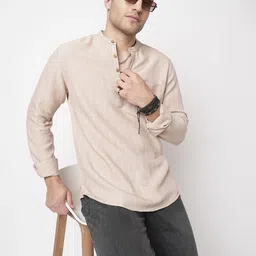 vastrado Men Striped Pure Cotton Straight Kurta image 1