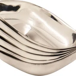 sanimart Stainless Steel Halwa Quarter Plates | Square Snack & Dessert Plates Chutney Plate-picture-37