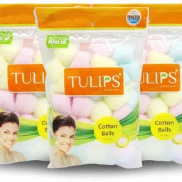 safeword Color Tulips Premium Cotton Balls For Removing Nail Polish, Make Up, Applying Powder, Bronzer and Blush image 1