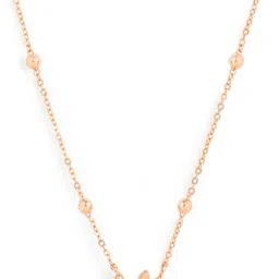MINUTIAE Brass Rose Gold-Plated Handcrafted Necklace image 1