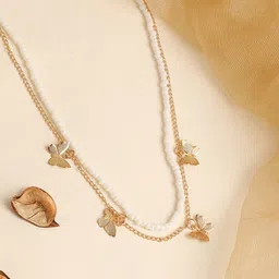 SOHI Gold-Toned & White Gold-Plated Handcrafted Necklace-picture-28