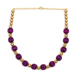 AKSHARA Women Gold-Plated Beaded Necklace-image-30