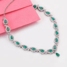 GIVA Sterling Silver Rhodium-Plated Necklace image 1