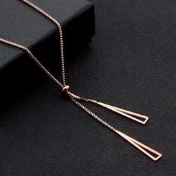 Yellow Chimes Rose Gold-Plated Stainless Steel Pendant With Chain-picture-42