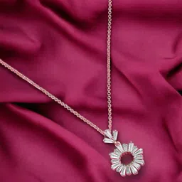DressBerry Rose Gold-Plated Rose Gold & White Brass Necklace-picture-45