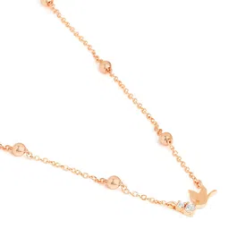 MINUTIAE Brass Rose Gold-Plated Handcrafted Necklace image 3
